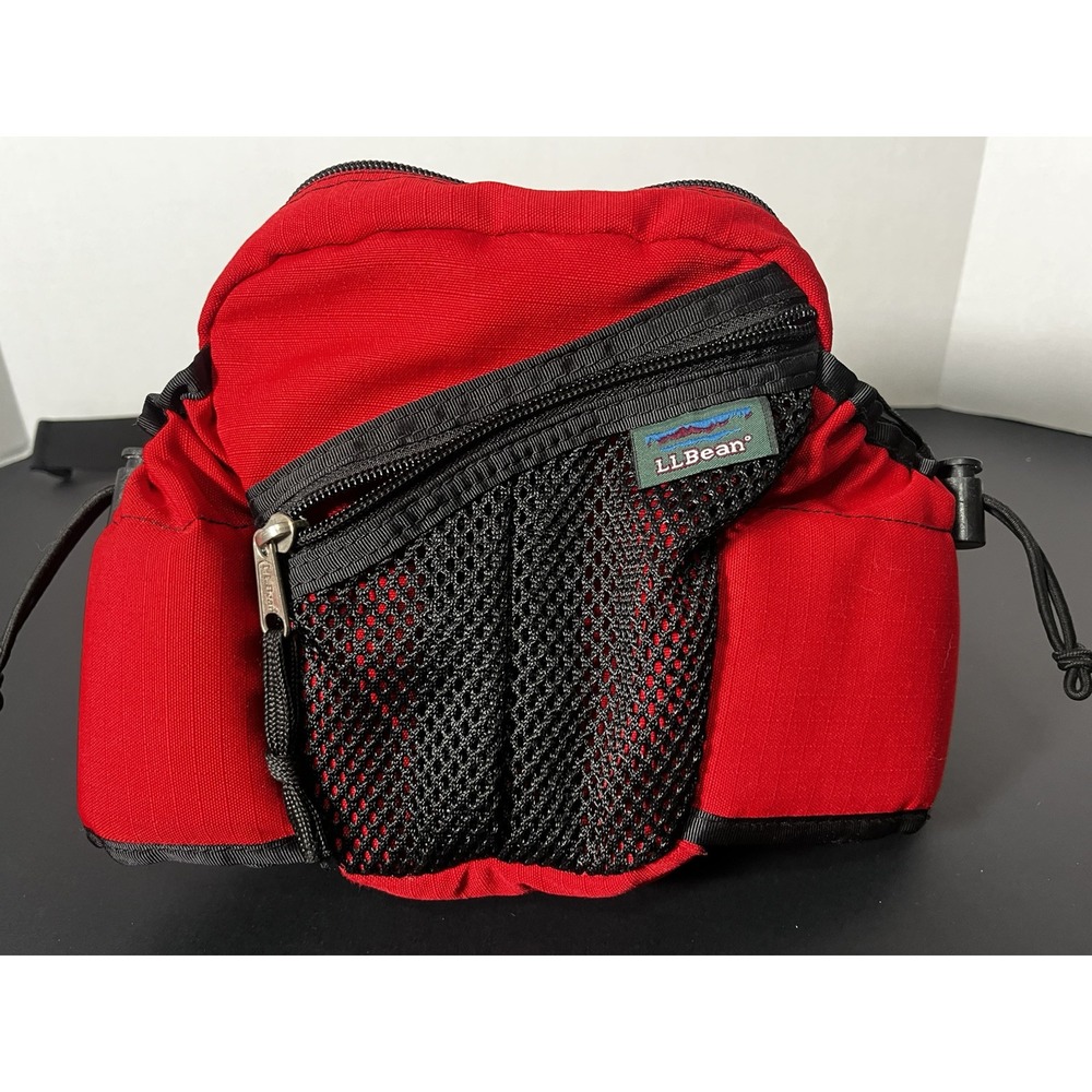 L.L. Bean Red and Black Backpack